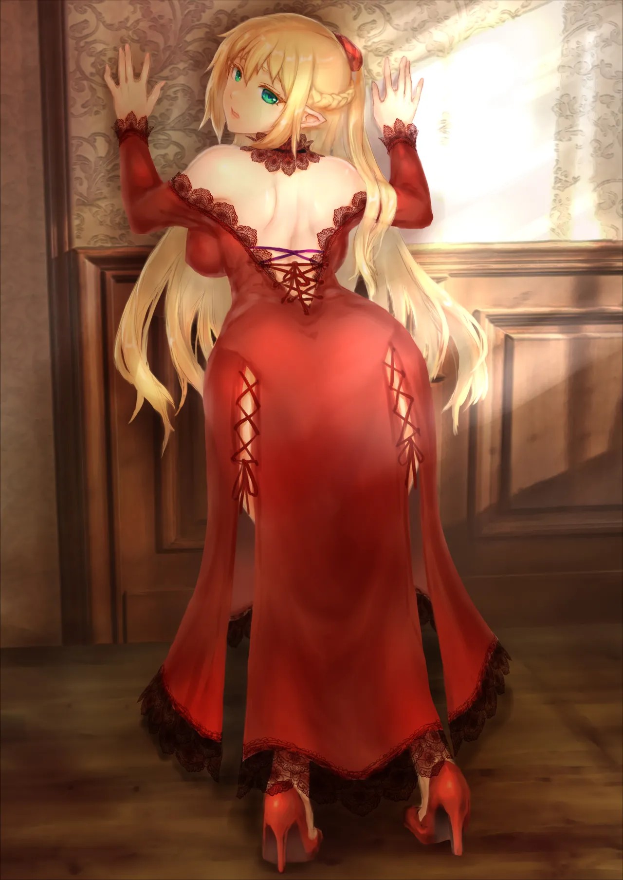 赤いドレス