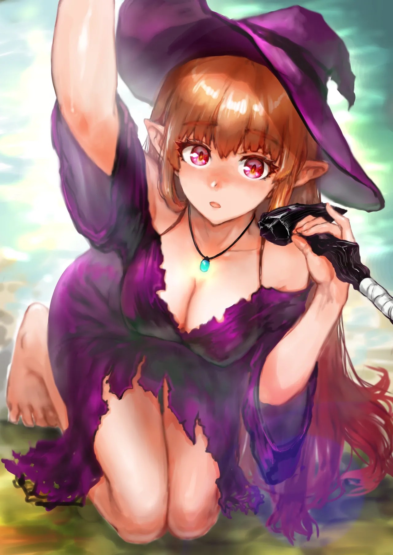 魔女エルフ ぶっかけ