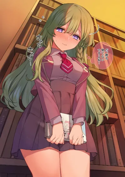 本棚の陰でオナニーが止められない図書委員ちゃん