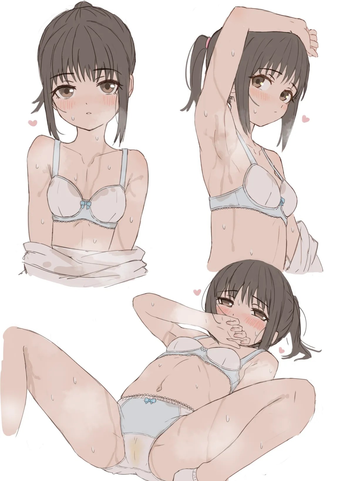 汗ポニテちゃん