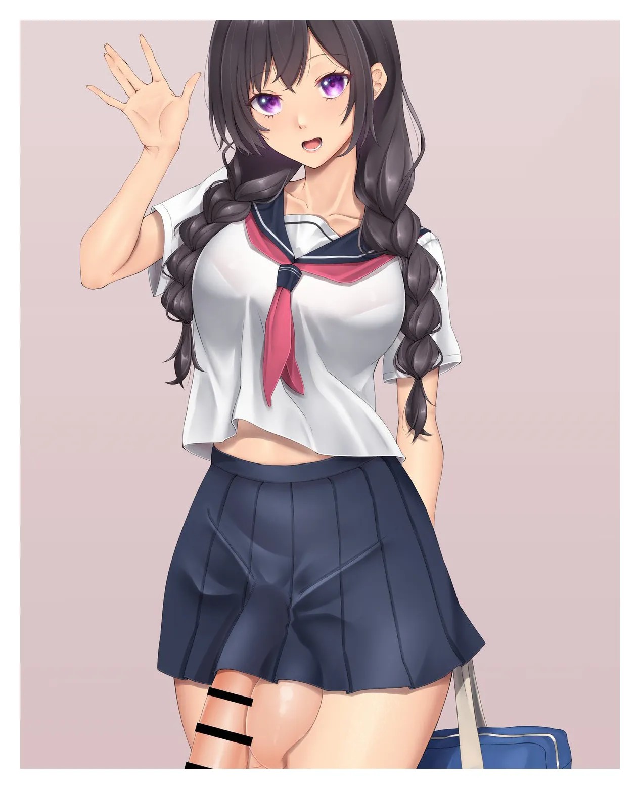 登校時にいつも迎えに来てくれるけどなぜか顔を合わせるだけで射精してしまうふたなり幼馴染ちゃん