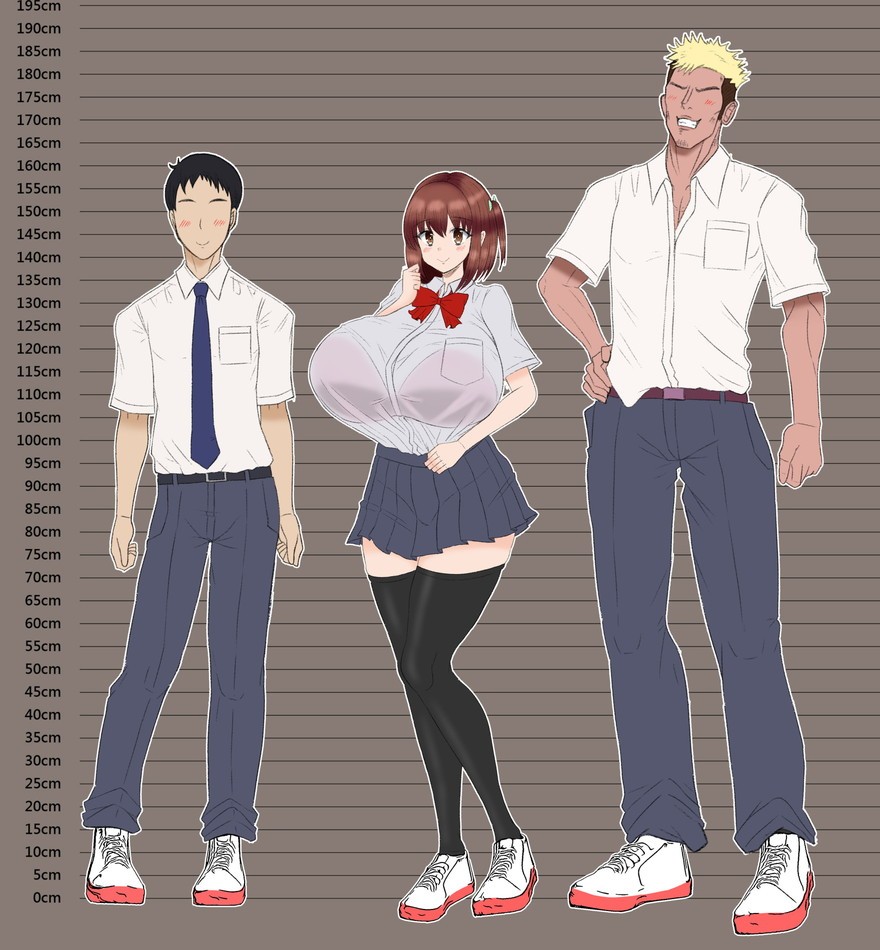 オタクな彼氏と爆乳美少女な彼女と
