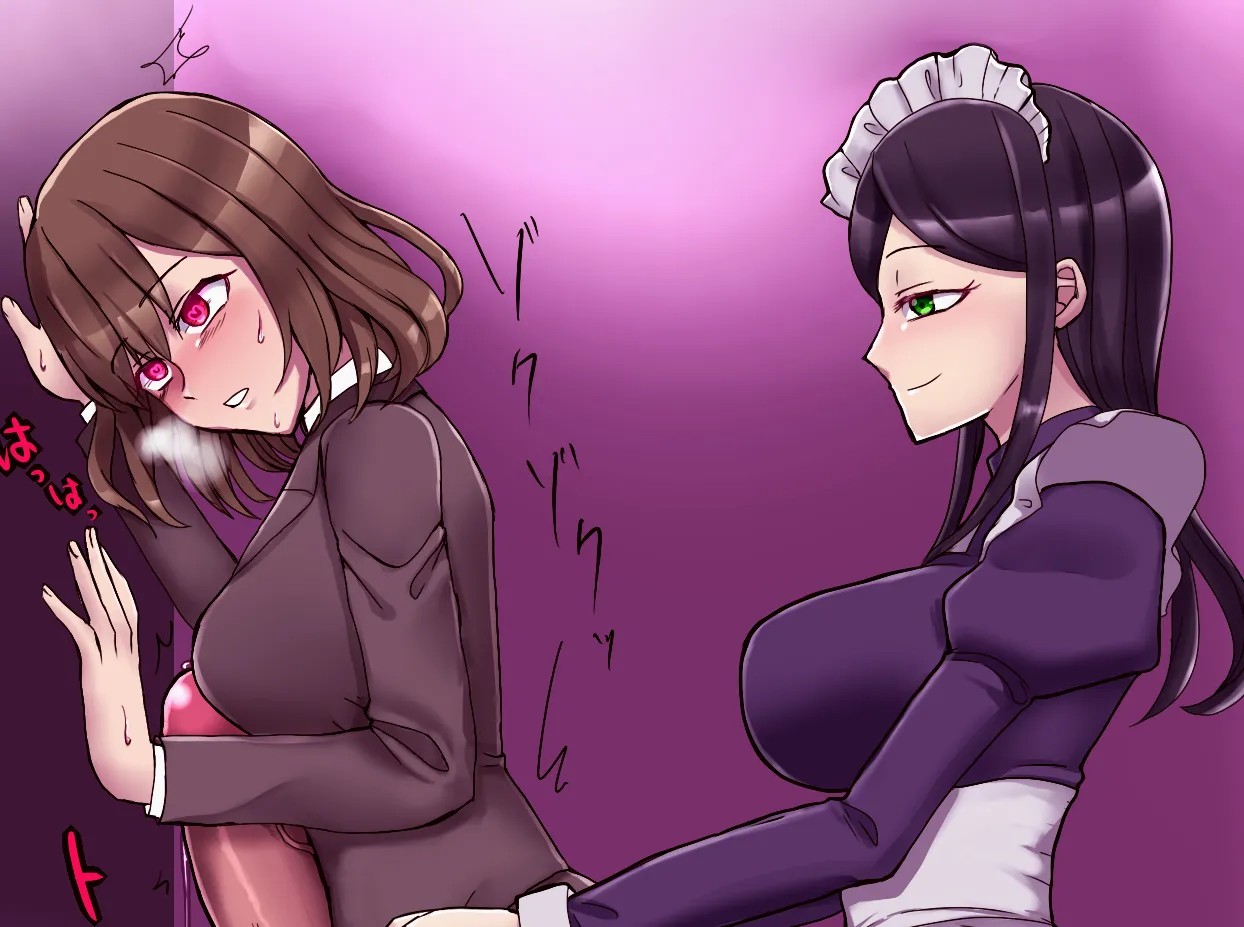 メイドに彼女を寝取られてオナホにされる絵