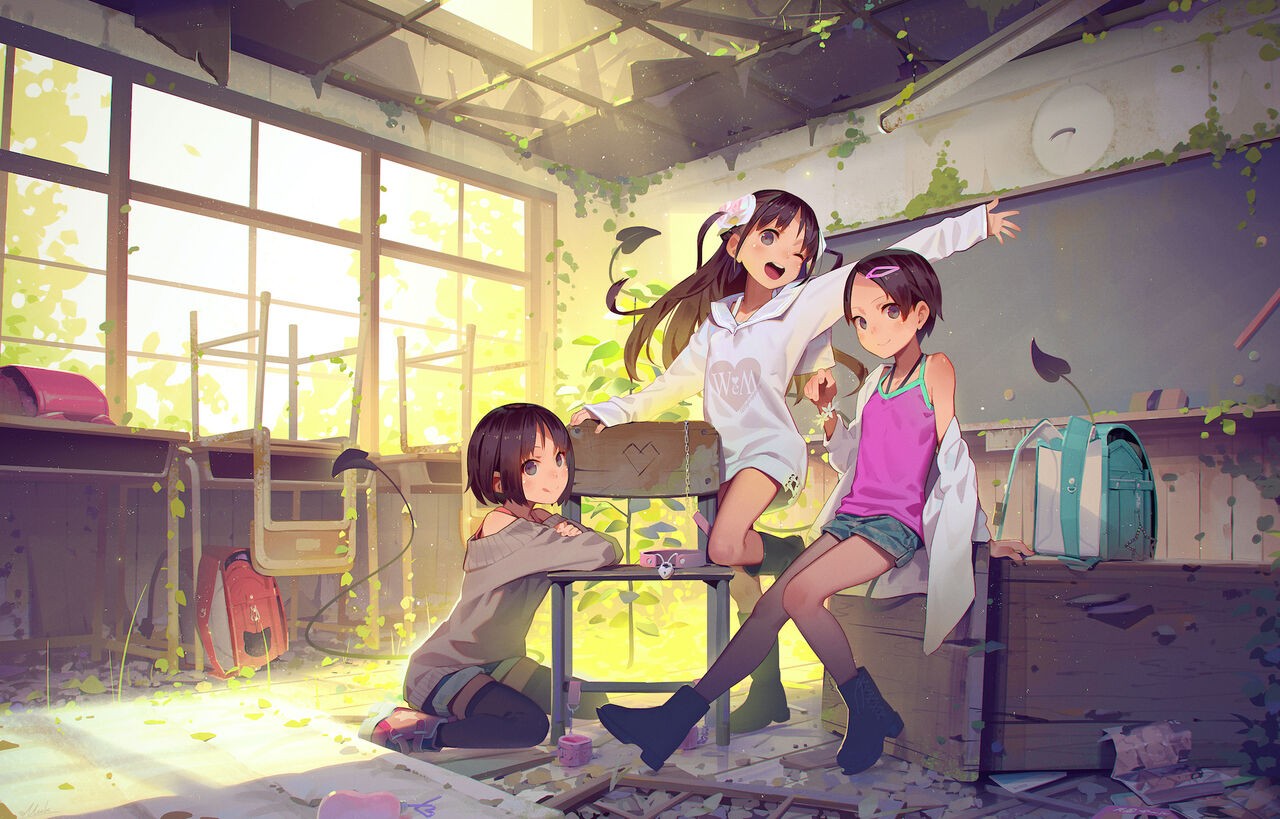 淫魔少女3人におちんちん遊ばれる本