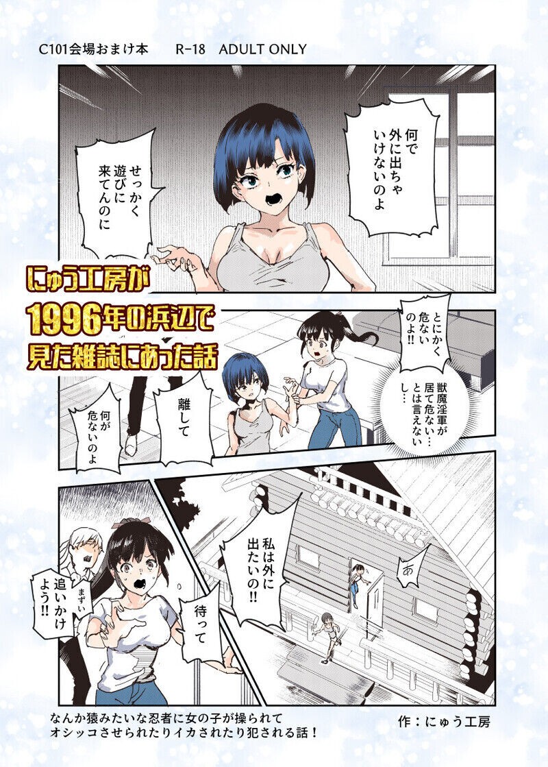 C101おまけ本『にゅう工房が1996年の浜辺で見た雑誌にあった話』