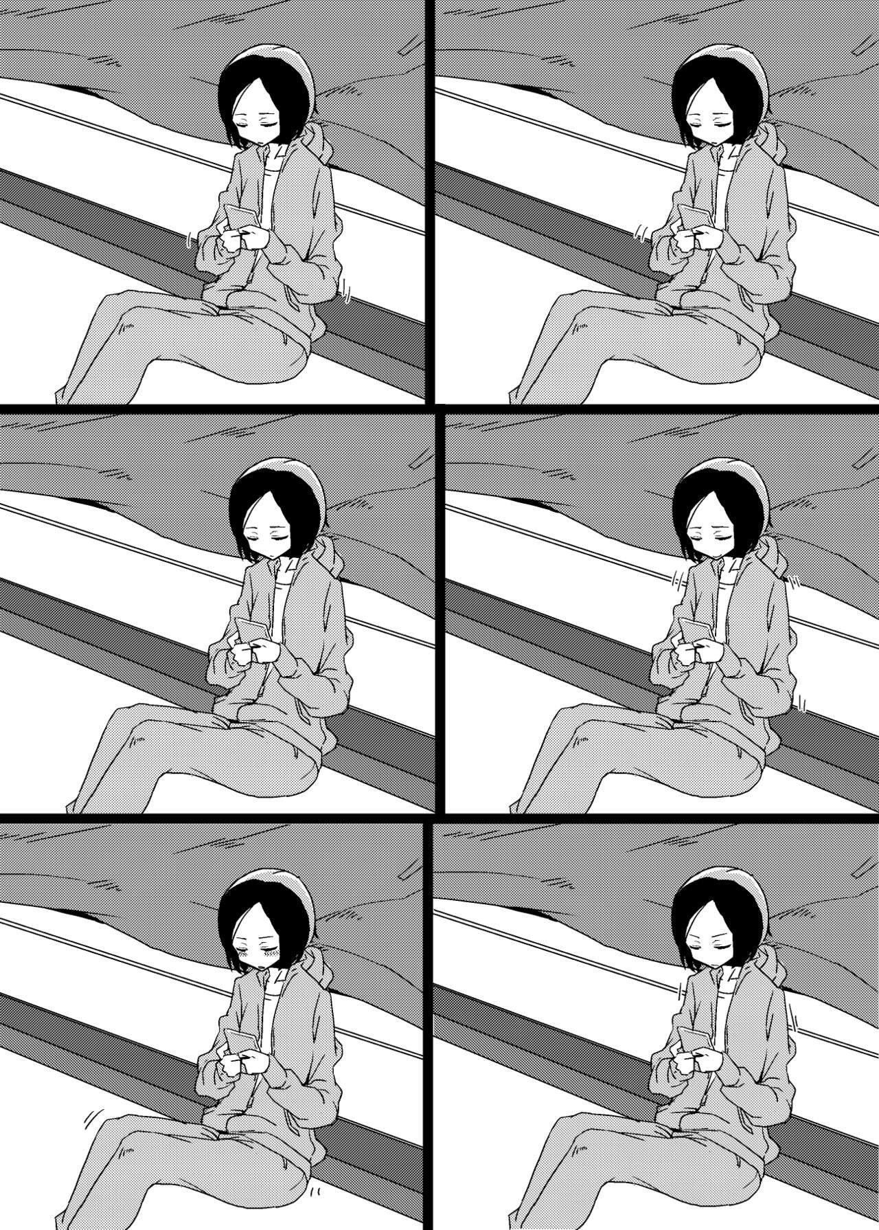 家族が寝静まったあとに日課をこなす女の子のマンガ