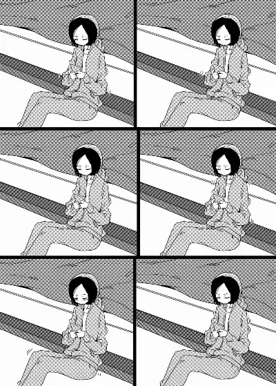 家族が寝静まったあとに日課をこなす女の子のマンガ