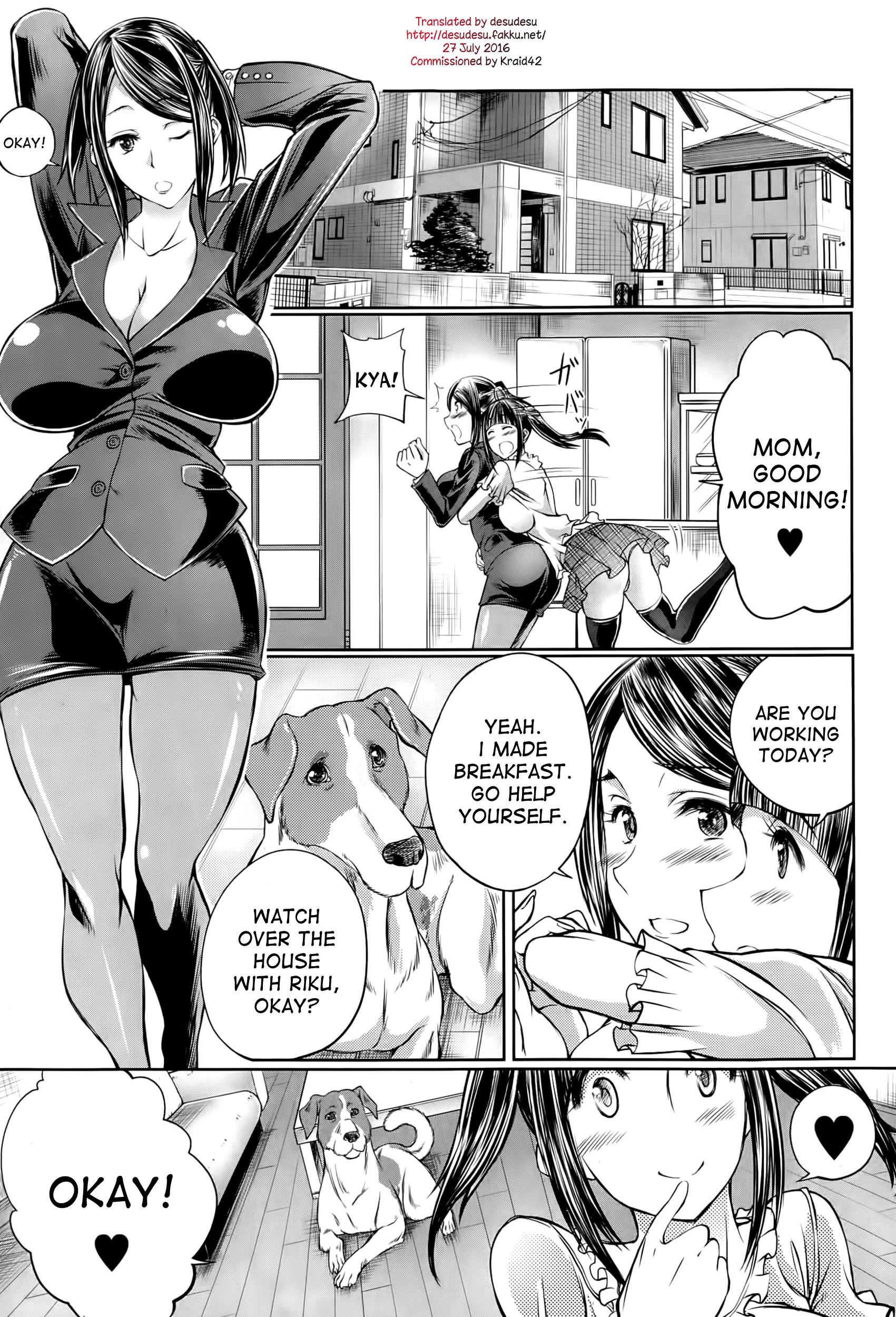 Musume no Kareshi wa Wan-chan?! Okaasan Yurushimasen! | My Daughter's Boyfriend is a dog. As her mother, I won't allow it! (BUSTER COMIC 2015-05)