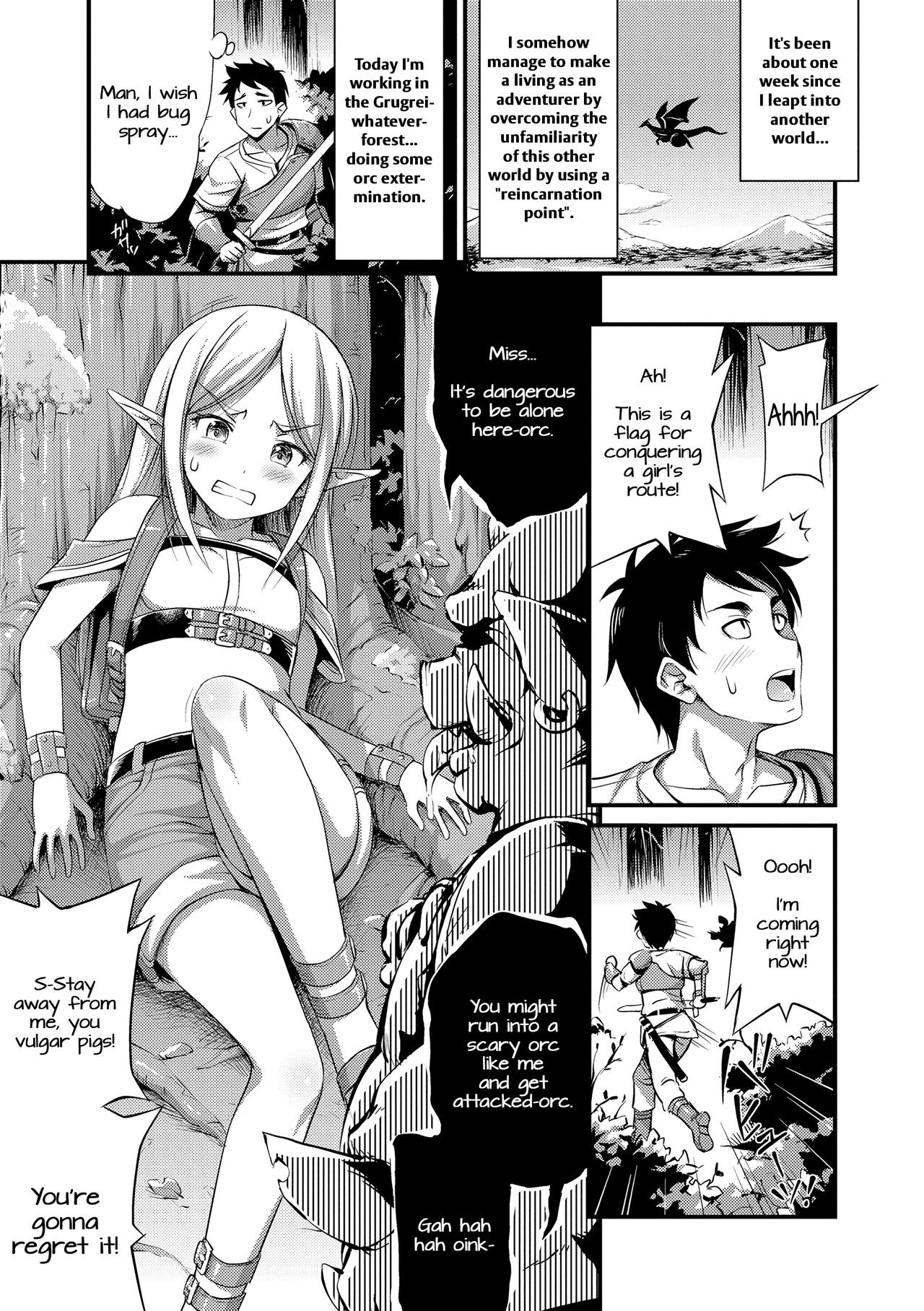 Isekai de Loli Elf Tasuketara Kou Natta | I Saved a Loli Elf in Another World and This Happened (Oppai, Futomomo, Sokoni Short Pants)