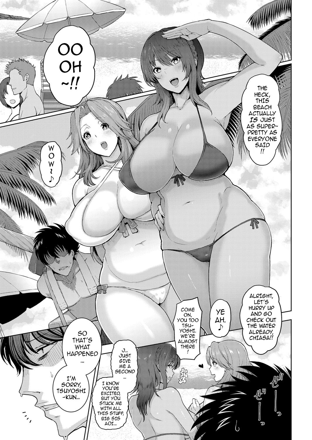 Toshiue Zukushi Jukushita Sanshimai 1 -Hoshigari Miboujin to Ore- | The Three Older, Mature Sisters Next Door 1 -The Frustrated Widow and Me- (COMIC Grape Vol. 59) {darknight}