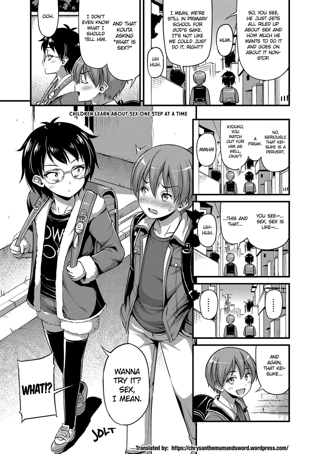 Kodomo no Ecchi wa Ippo Zutsu | Children Learn About Sex One Step at a Time (Oppai, Futomomo, Sokoni Short Pants)