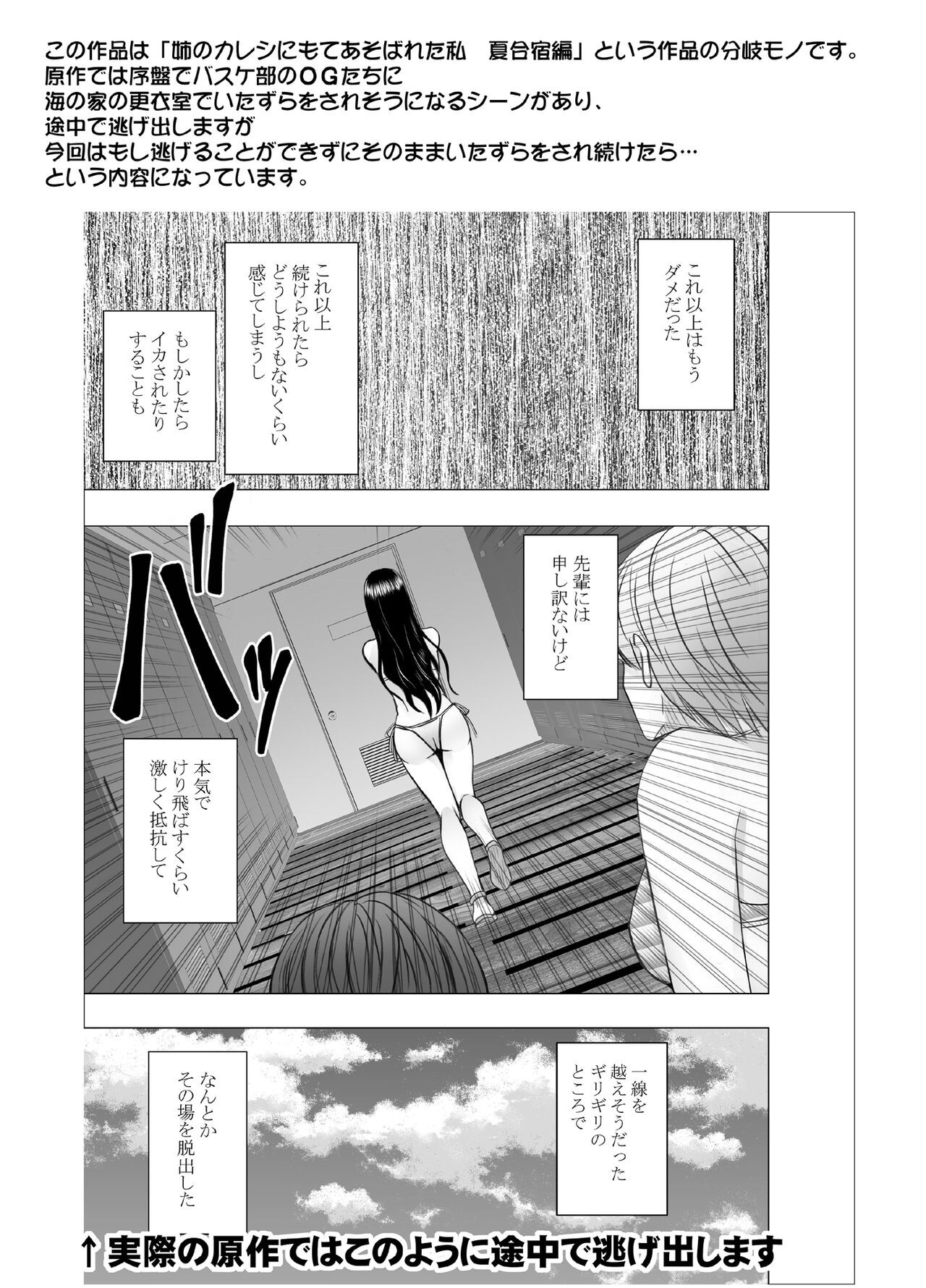 Fantia限定「バスケ部のOGたちに弄ばれた私(「姉のカレシにもてあそばれた私」夏合宿編分岐ルート)」①～④