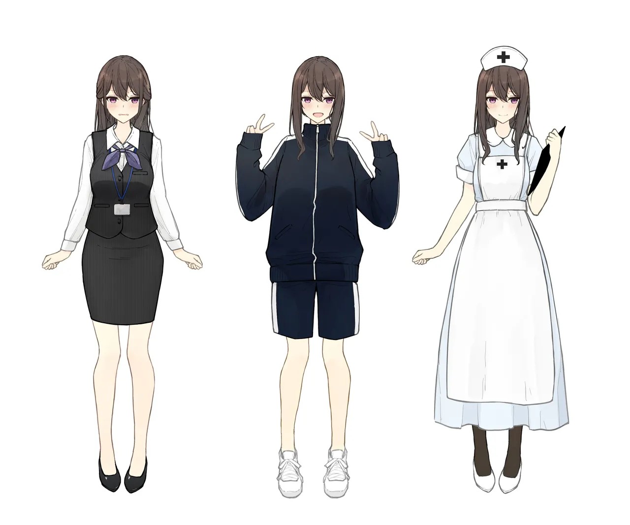 ［なのなんの］ 早希ちゃん if衣装 05（ナース・体操服・受付嬢）